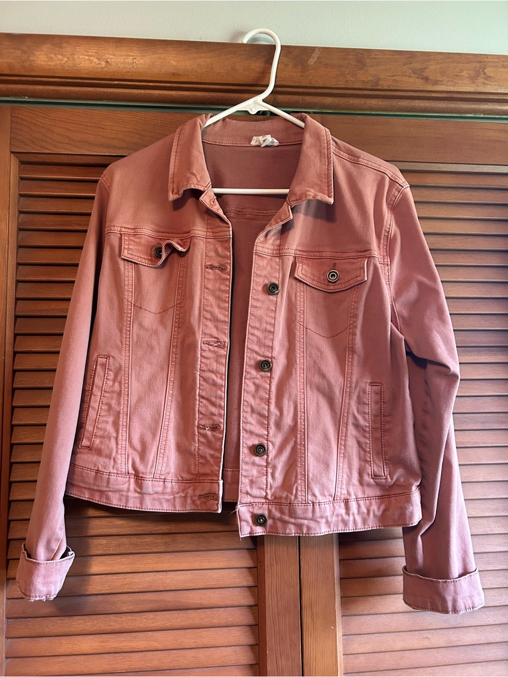 Tribal Dusty Rose Jean Jacket - Women's Button-Front Jacket